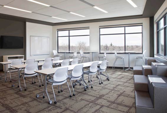 allsteel higher education classroom tables and chairs