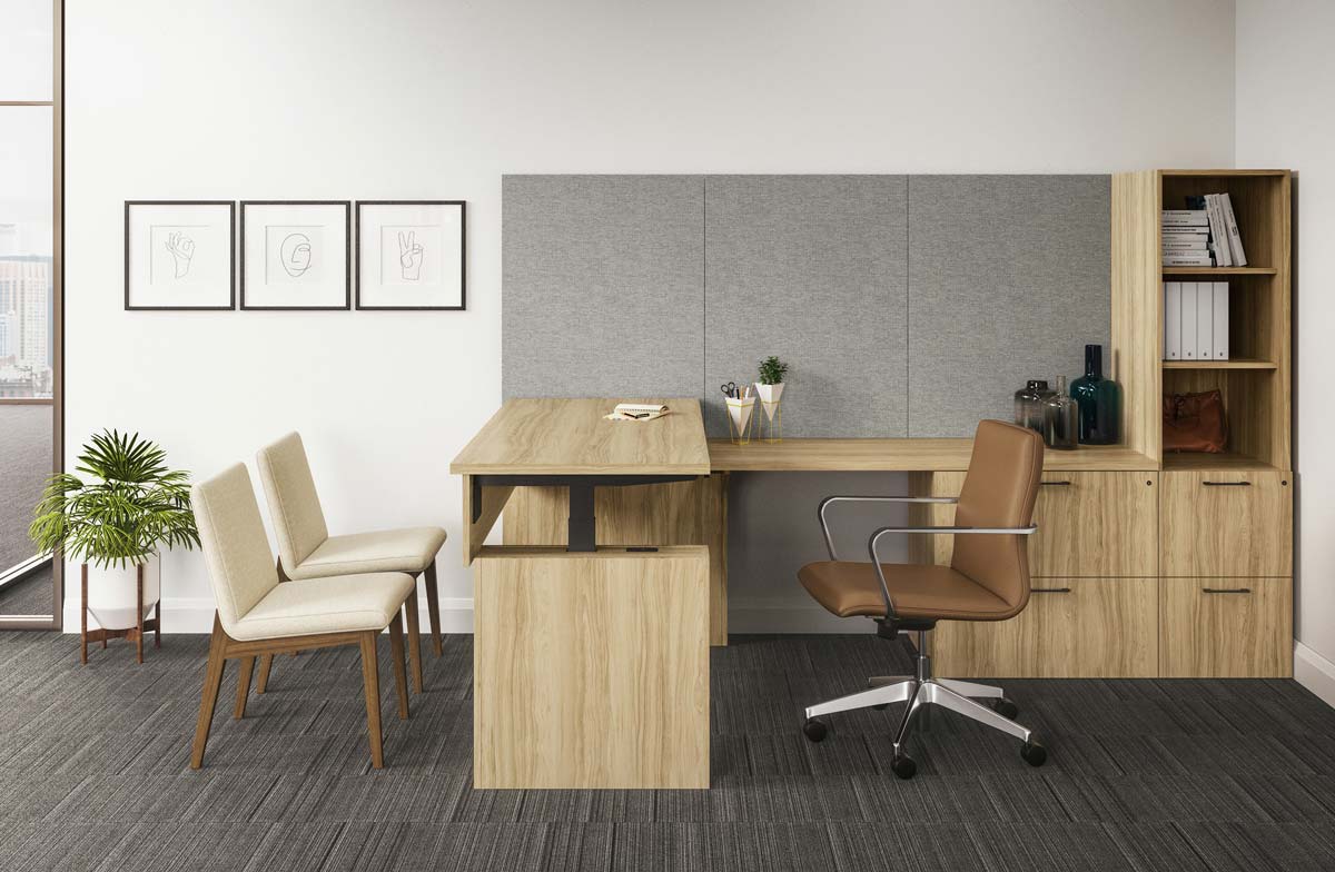 gunlocke desk and storage