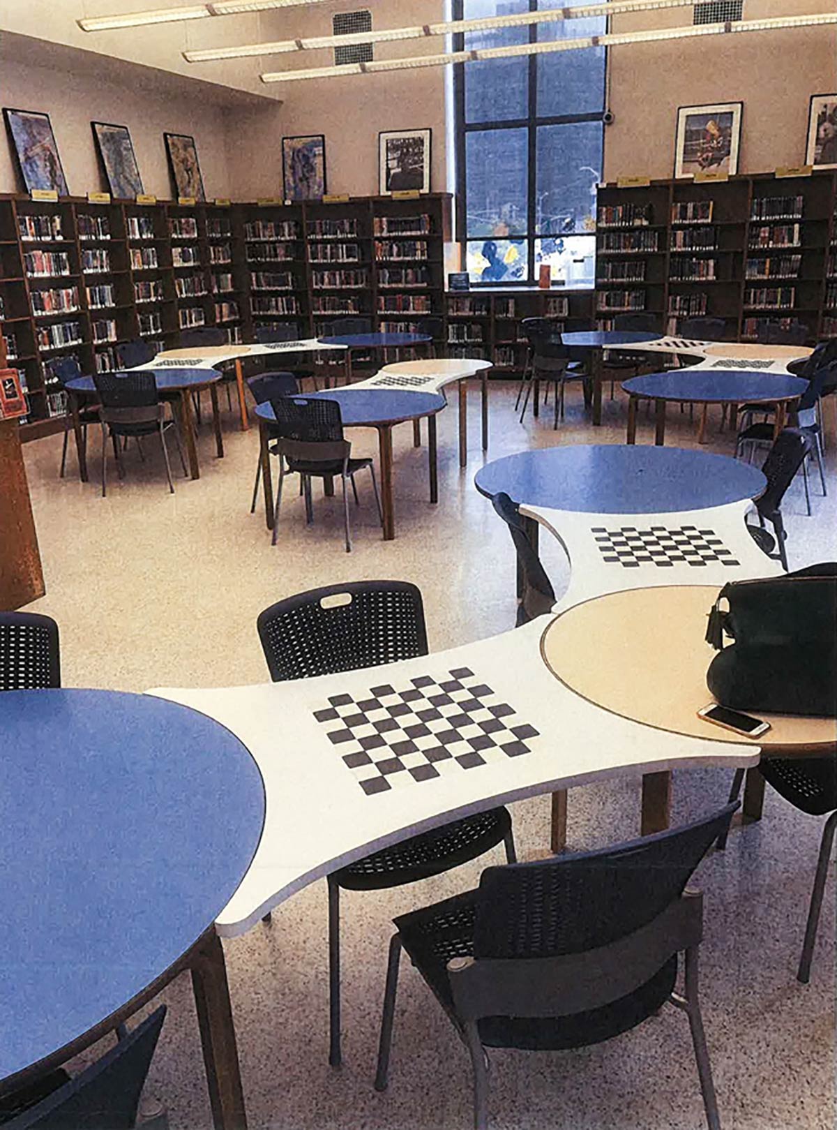school library tables