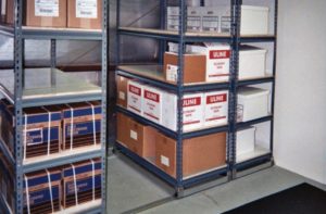 pipp shelving with boxes